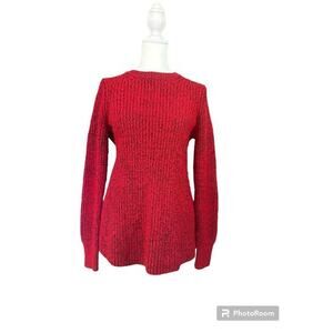 Athleta Sierra Wool-Blend Marled Crew Neck Sweater